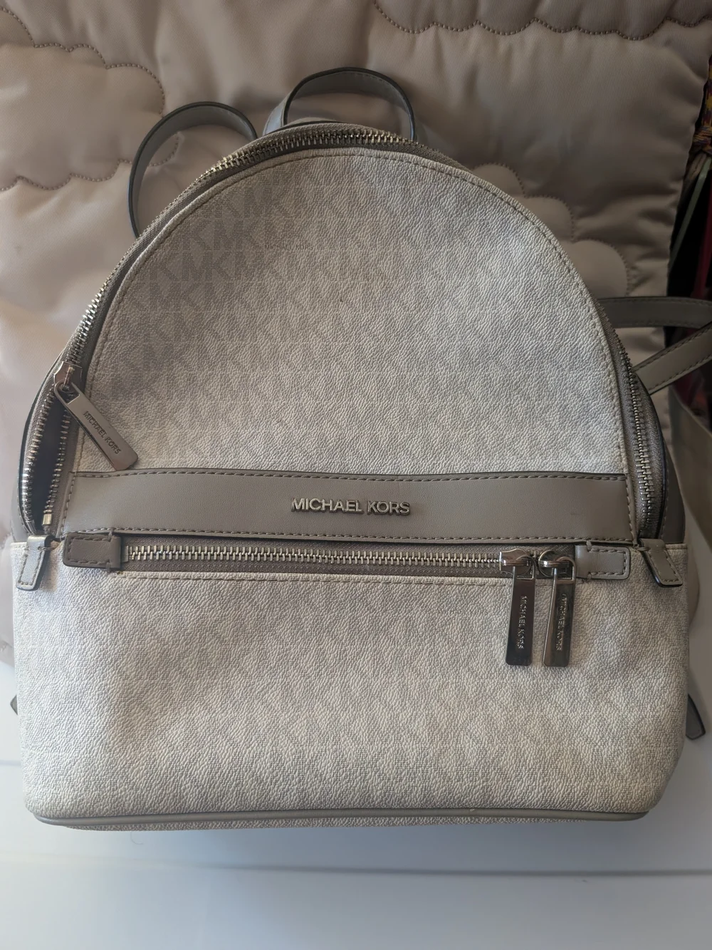 Michael Kors Women’s Gray Signature Backpack